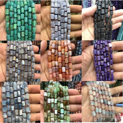 2strings of 15.5", Natural Moonstone,Labradorite,Morganite,8x10mm Faceted Raw Gem Stone Nugget Jewelry Making Beads