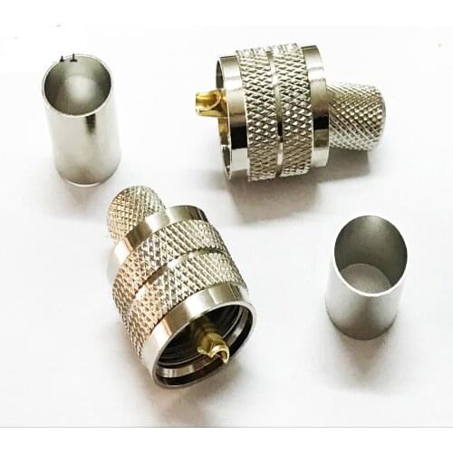 5pcs PL259 UHF Male Crimp Connector for LMR300 5D-FB 50-5 Coax cable