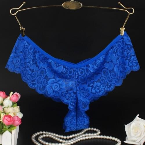 5PCS Sexy Underwear Ladies G String Lace Transparent Thongs T Back