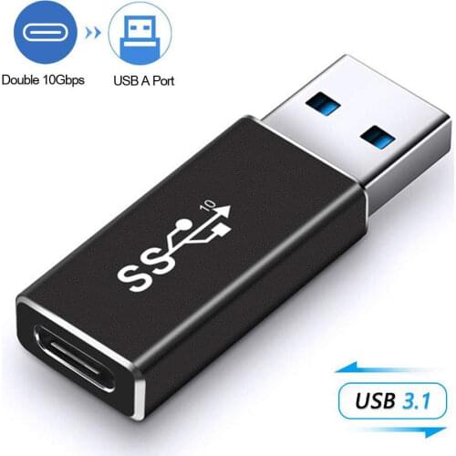 USB 3.1 Male to Type-C Female Adapter,USB A to USB C 3.1 GEN 2 Converter,Support Double Sided 10Gbps Charging & Data