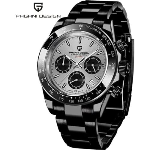 PAGANI DESIGNFashion Men Quartz Watch Luxury Sports Watch Men Stainless Steel 100M Waterproof Chronograph Relogio Masculino