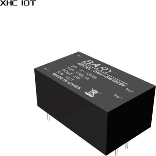 DC-DC Buck Isolated Power Supply Module 9~18V 5V 1A 5W Isolation Ultra-Volume Super-Long Working Time DIP DM41-5W1205V