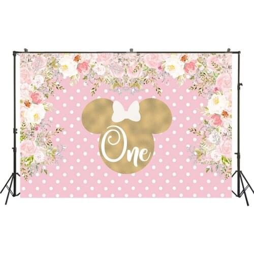 HUAYI Photography Backdrops Birthday Photo Backdrop Flowers Baby Shower Birthday Party Decor Banner Photography Background W-578