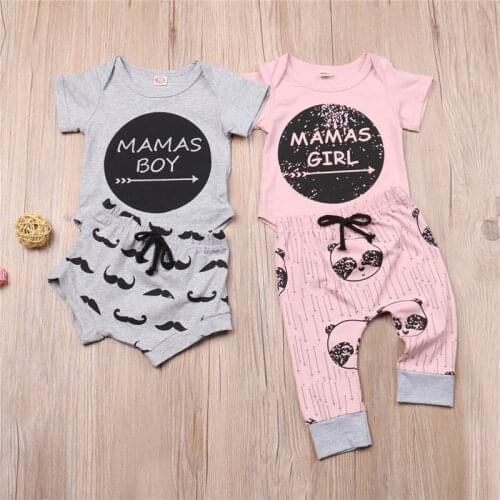 0-18M Cotton Newborn Kid Baby Girl Boy Clothes set Short Sleeve Body Top Romper and Shorts Pants Suit Cute Sweet Outfit