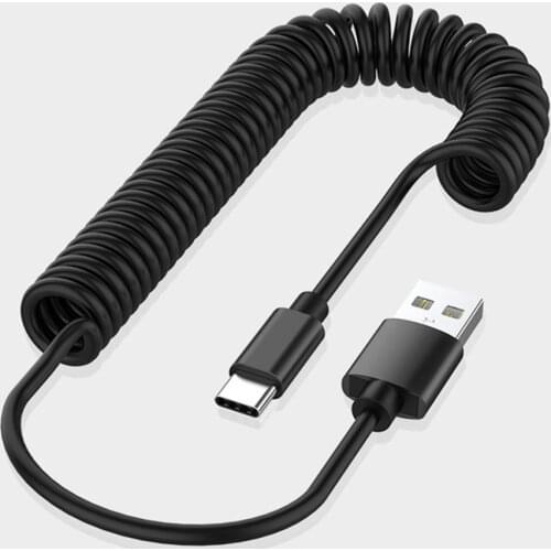 New 2021 USB to Type C 2.4A Fast Charging Spring Cable USB C Micro USB Data Cable For Samsung Huawei Xiaomi For All Phones