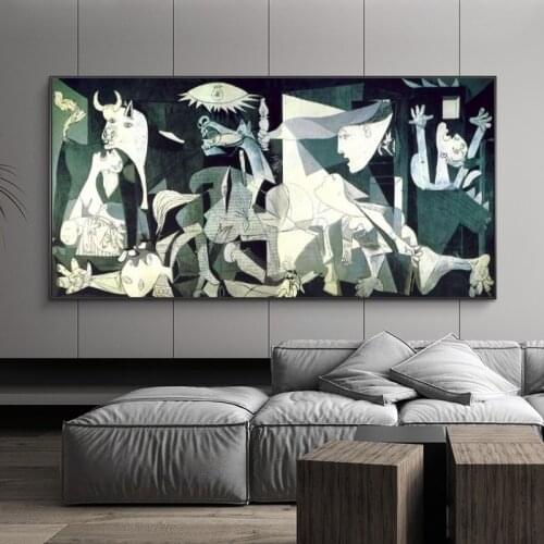 Picasso Guernica Famous Art Paintings Print On Canvas Art Prints Picasso Artwork Reproductions Wall Pictures Home Decoration