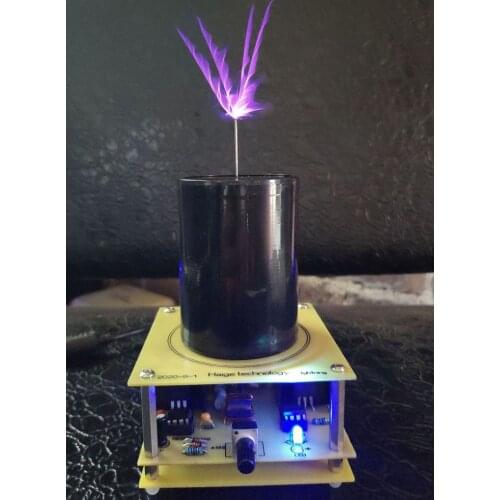 Tesla Coil Artificial Lightning Spacer Lighting Arc Touch Generator Technology Electronic Production Experiment