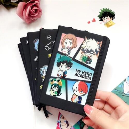 100 Pages Anime My Hero Academia Note Book Good Quality Paper Hand Book Elastic Strap Todoroki Shouto Stationery for Studying