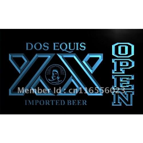 LA036- Dos Equis Beer OPEN Bar LED Neon Light Sign home decor crafts