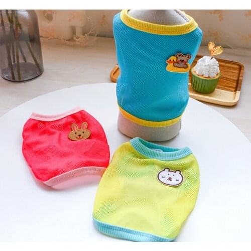 Pet Summer Light and thin Puppy Dog Costume Pet Mesh clothes Chihuahua Pug Pets Dogs Clothing for Small Medium Dogs vest