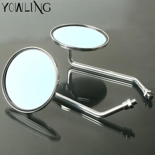 Motorcycle Mirrors Rearview Mirror Rear View Side Mirror 8/10mm For Honda Yamaha Suzuki Kawasaki Touring Cruiser Chopper