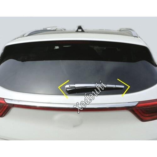 Car Sticker Styling Trim ABS Chrome Rear Glass Wiper Nozzle Cover Tail Window Frame Lamp 3pcs For Kia Sportage KX5 2019 2020