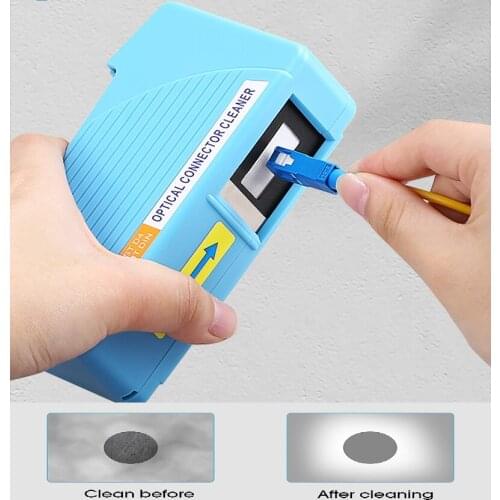 Fiber Optic Connector Cleaner LC SC FC ST Fiber Optics Cleaning Box Cassette Cleaner