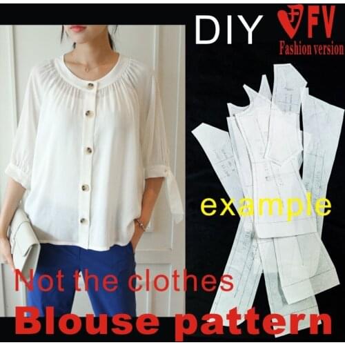 Apparel DIY pattern womens fashion cute shirt 1:1 sewing renderings BCY-93