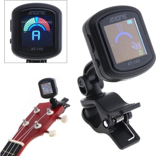 Rechargeable Clip-on Guitar Tuner High Brightness Color Screen for Chromatic / Guitar/Bass / Ukulele / Violin Musical Instrument