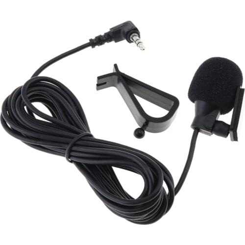Portable Mini Car Microphone External Mic 3.5 mm Stereo Jack KTV Karaoke Mic for PC Car DVD GPS Player Radio Computer Meeting