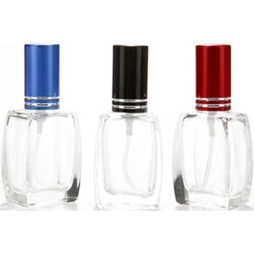 Wholesale 15ml Quartet Transparent Glass Perfume Bottle Empty Spray Vial Cosmetic Container