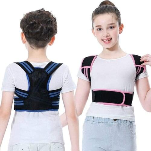 Kids Student Adjustable Support Straps Lower Upper Back Brace Shoulder Support Back Straightener Helps with Keeping Good Posture