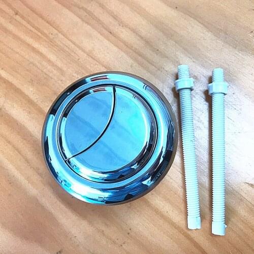 Round shape white toilet tank double switch button,ABS Plastic toilet tank Dual button,Top diameter 7cm toilet tank button