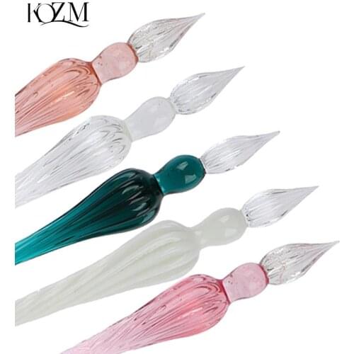 Vintage Handmade Glass Dip Signature Ink Fountain Pen Writing Tool Offices School Stationery With Gift Box