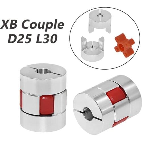 Hotsale 1pc XB Coupler Aluminium Plum Flexible Shaft Coupling D25L30 8x10mm Motor Connector Flexible Coupler 5/6/6.35/8/10/12mm