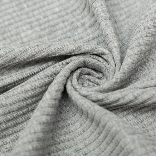 Jersey Spandex Fabric Soft Ribbing knit Cotton Fabric For Baby cloth Women Dress, By The Meter,White Black Grey Green Pink Blue