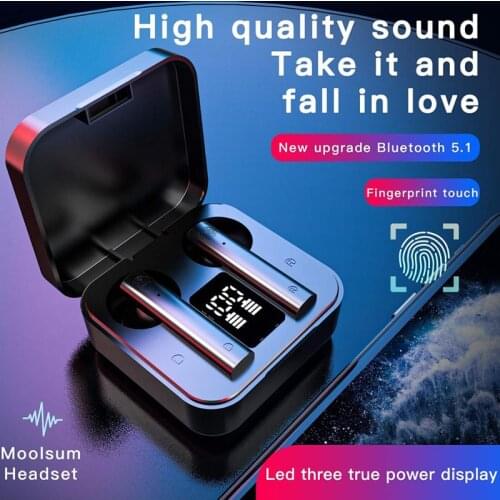 TWS Bluetooth 5.0 Wireless Earphone Digital Display HiFi In-Ear Sports Earbuds Headphones Wireless Bluetooth Earphones