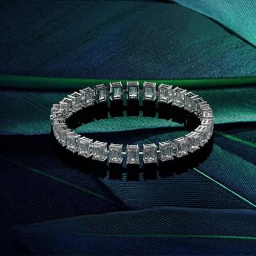 Designer Fashion 925 Sterling Silver Jewelry 5A Cubic Zirconia Party Bracelet