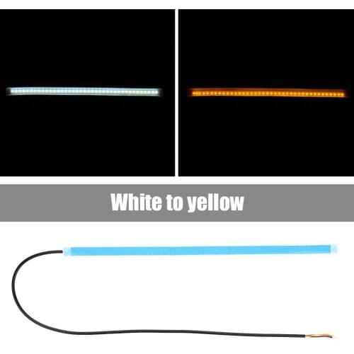 Vehemo 10W Daytime Running Lights Turn Signal Guide Strip Led Car for Bulb Soft Headlight Light Bar