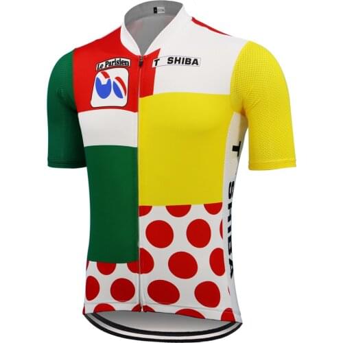 La Vie Claire Cycling jersey ropa ciclismo bike wear short sleeve summer breathable France cycling clothing
