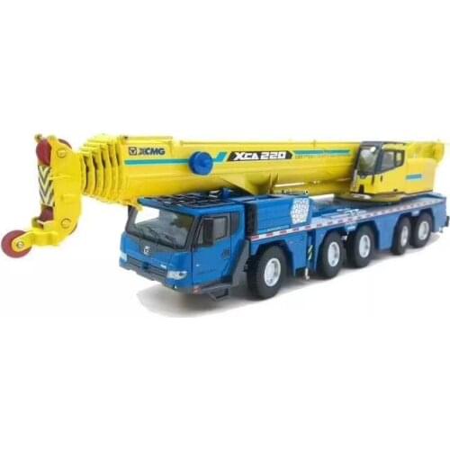 XCMG XCA220 All Terrain Crane Yellow/Blue 1/50 DieCast Metal New in Origina Box