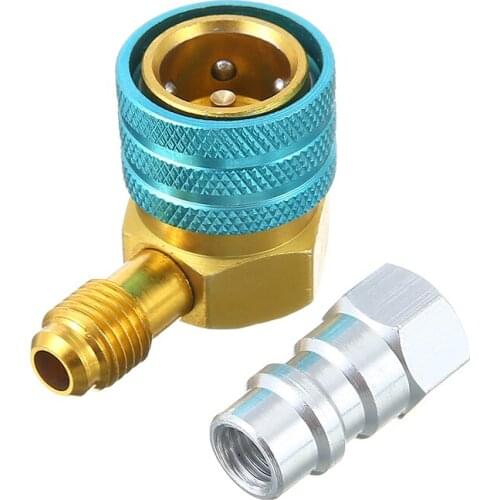 1pcs Aluminium Alloy R1234YF to R134A Low Side Quick Coupler Adapters Car Air Conditioning Fitting Parts