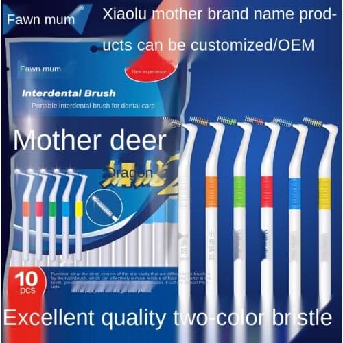 10 Pcs Interdental Brushes L Shaped Interdental Cleaner Dental Floss Orthodontic Teeth Brush Toothpick Oral Care Tool