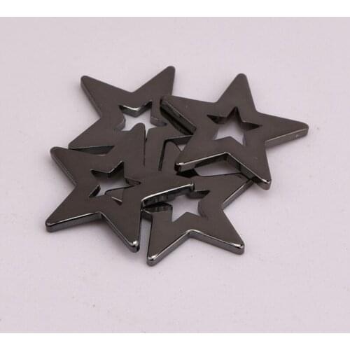 12.4mm hollow 5 color pentagram pendant minimalist style earrings pendant DIY handmade materials