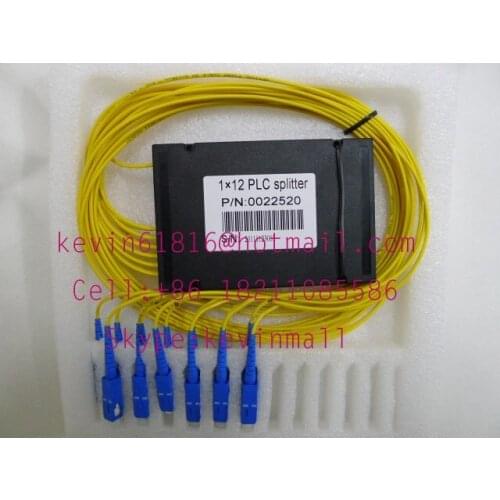 1x12 PLC Splitter,siglemode,SC/APC, FC,ST,LC,SC/PC SC/FC/ST/LC connector ODN. FiberCore