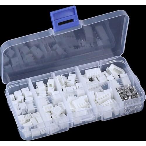 230pcs/Set 2.54mm Pitch Terminal Kit / Housing / Pin Header Connectors Adaptor XH Kits TJC3 XH2.54 2p 3p 4p 5p Wire Connectors