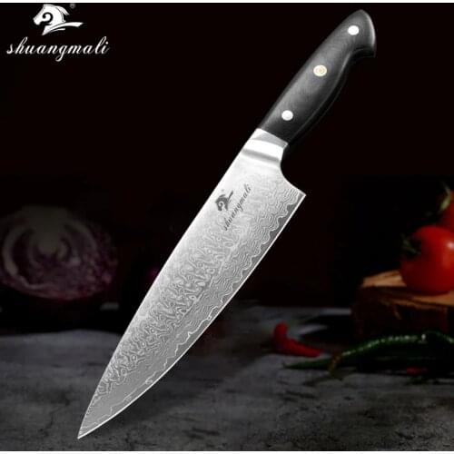 8 inch Chef Knife 67 Layer Damascus Steel Cleaver Kitchen Knives Gift Cooking Tool Sharp Cutting Meat Chef Knife With G10 Handle