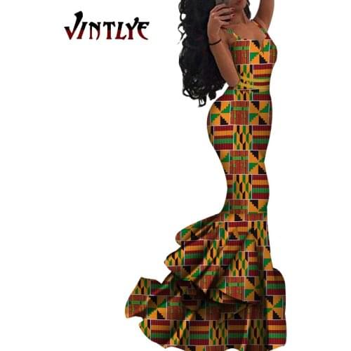 2020 Nuevo vestido sin mangas de estilo africano de Ankara vestidos de cóctel vestido de fiesta WY5445