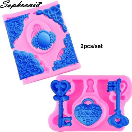 Key Diamond UV Resin Jewelry Liquid Silicone Mold Shape Resin Charms Molds For DIY Intersperse Decorate Making Jewelry C131