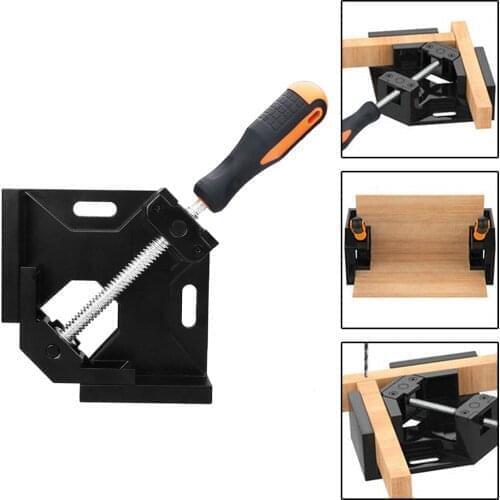 Aluminum Alloy Right Angle Clamp Single Handle 90° Adjustable Corner Clip Clamp Tool For DIY Woodworking Hobbyist