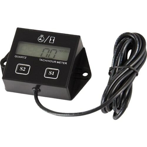 Digital 250 Raptor Hour Meter RPM Tachometer YFM Wr Wrf Dirt Bik Motorcycle ATV Sti Motocross Snowmobile MX Pit Marine MX UTV