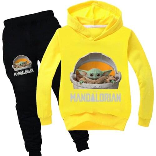 Baby Yoda The Mandalorian Girls Boutique Outfits Toddler Boy Clothes Hoodies Pants Boutique Kids Clothing Teens Sweatshirt Suit