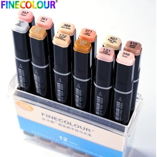 FINECOLOUR Black Permanent Markers