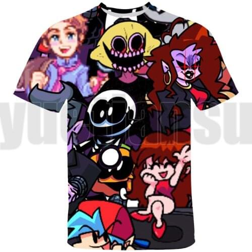 3D Friday Night Funkin T shirt Kids Over size Tops Unisex teenagers Short Sleeve Harajuku Street wear Video Game Boys Girls Tees