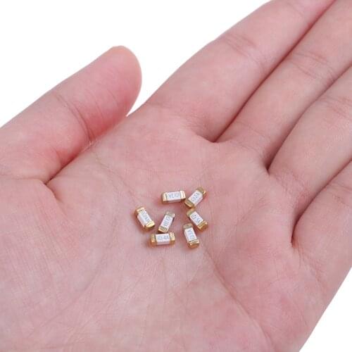 Hot 10 Pcs/lot Gold Foot 1808 125V SMD Fast Blow Fuse 0.5A 0.75A 1A 2A 3A 4A 5A 6.3A 8A 10A 0451 Ultra-rapid Fuses