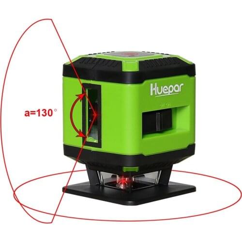 Huepar Green Laser Level DIY - Cross Line Laser Self-Leveling 9011G Bright Green Beam Laser Horizontal and Vertical Lines Laser