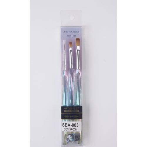 ArtSecret SBA-003 3PCS New Pattern Painting Pen Acrylic Drawing Amphibious Nail Brush Set Cosmetic Tools For Manicure