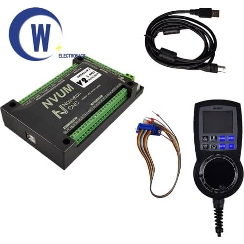 MACH3 CNC Motion Controller NVEM/NVUMV2.1 3/4/5/6axis Ethernet +Digital Display Handwheel Slave funct for Steppper,Servo motor