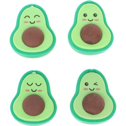 3pcs Cute Kawaii Avocado Student Stationery School Office Supplies Children Erasers For Kids Gift Creative Pencil Rubber Eraser