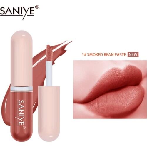 12 colors Matte Capsule Lip Glaze Super Moisturizing Waterproof Non-stick Cup Liquid Lipstick Lip Makeup Tools